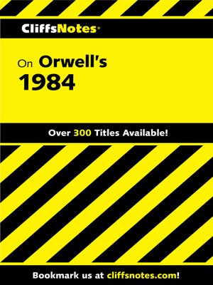 cover image of CliffsNotes on Orwell's 1984